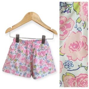 Nantucket Kids Pink Floral Print Pull On Pima Cotton Shorts 2t